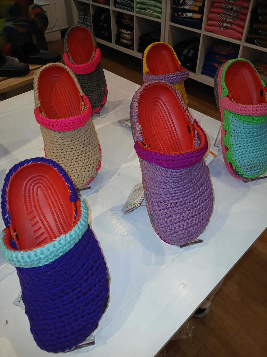 NewDiggs Crocheted Crocs – Mahogany Makers